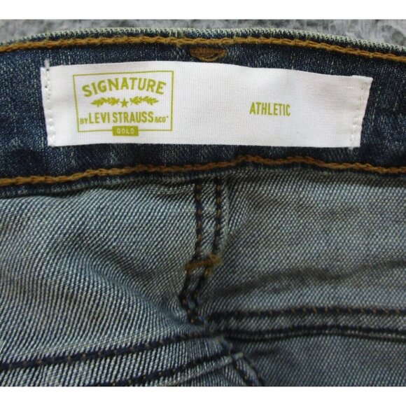 Levi's Athletic Fit Jean's Men's 30x32 Blue Dark Wash Straight Leg Denim Pants - Picture 9 of 9